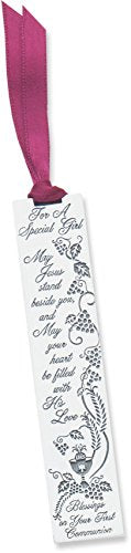 Special Girl First Communion Metal Bookmark with Ribbon