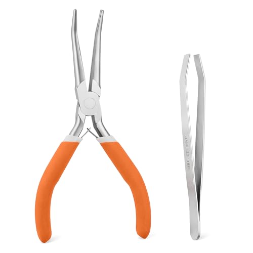 Stainless Steel Fish Bone Tweezers & Pliers Kit - 2 PCS