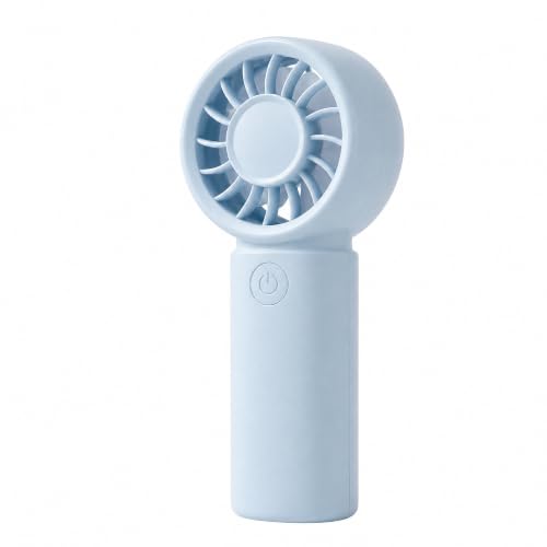 Jerjerboo Portable Mini Fan - 3-Speed Handheld Cooling Fan with Lanyard, Blue