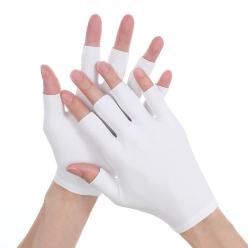 Bremorou Moisturizing Fingerless Gloves for Dry Hands Eczema Spa (4 Pairs)