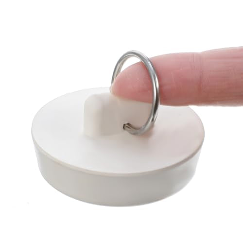2 Pack Rubber Drain Stopper for Bathtubs & Sinks - Fits 1.5-1.625 Inch