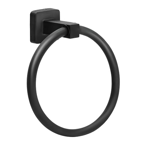 Matte Black Towel Ring - Heavy Duty Stainless Steel Bathroom Holder