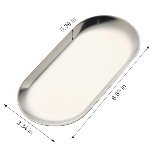 FSpronail Stainless Steel Nail Art Storage Tray & Jewelry Organizer