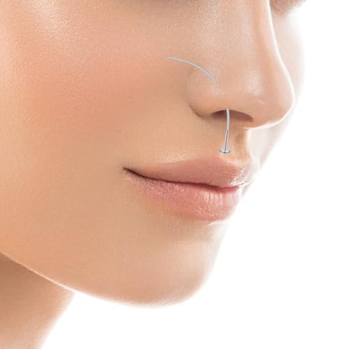 Lusofie 2Pcs Stainless Steel Flat Back Piercing Insertion Pin Taper