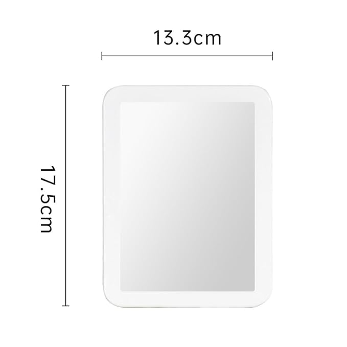MIROMIYA Small Magnetic Locker Mirror 5x7 White Glass
