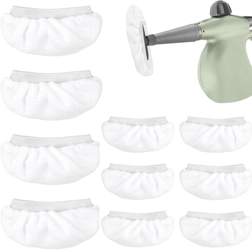 10-Pack Microfiber Steam Cleaner Replacement Cloths for Handheld Steamers
