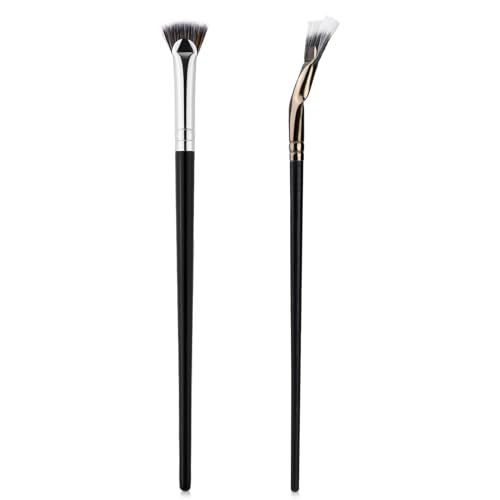 WY LIGHTING LEVEL 2Pcs Angled Fan Lash Brush & Eyelash Separator Wand