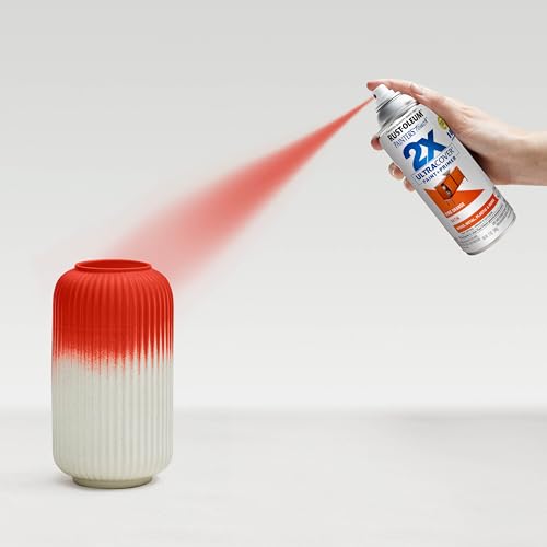Rust-Oleum Painter's Touch 2X Ultra Cover Spray Paint, Satin Fire Orange, 12 oz, 2-Pack