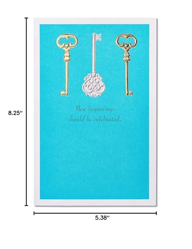 American Greetings New Home Card - Foil Key Housewarming Card