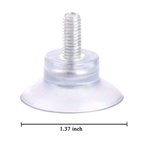 10 Pcs M8 Rubber Suction Cup Screws with 35mm Pads for Glass
