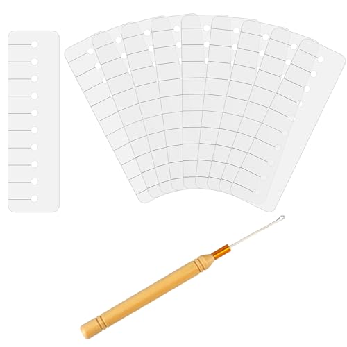 KALIONE 11 Pcs Hair Extension Heat Shield Guards and Crochet Hook Tool Kit