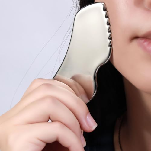Zinmilin Stainless Steel Gua Sha Facial Tool for Skincare and Contouring