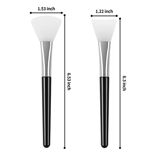 Tifanso 4PCS Flexible Silicone Face Mask Brushes for Mud and Clay