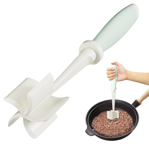 Shadowgallery Meat Chopper, Heat-Resistant Ground Beef Masher - White