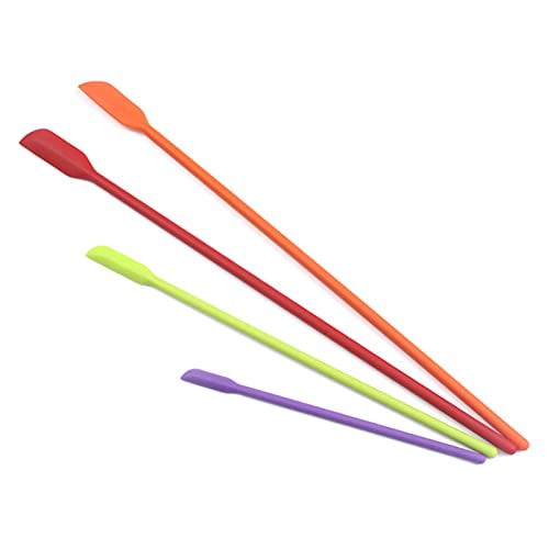 HAGBOU 4 PCS Silicone Makeup Spatula Set - 3 Sizes for Cosmetics & Kitchen