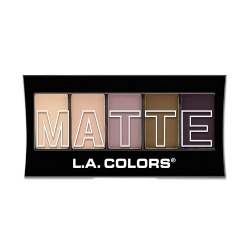 L.A. Colors 5-Color Matte Eyeshadow Palette - Natural Linen CEM471