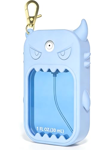 Silicone Case for Touchland Hand Sanitizer Spray with Keychain Blue