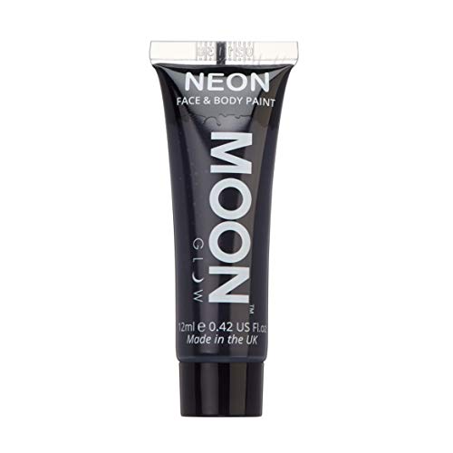 Moon Glow Neon Face and Body Paint 0.42oz Black UV Reactive