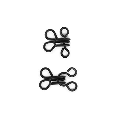 Dritz Size 0 Black Hook & Eye Closures - 14 Sets for Sewing