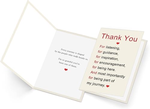 FANCYLUCKY Thank You Card Thanks Card432 for Women Men with Red Envelope