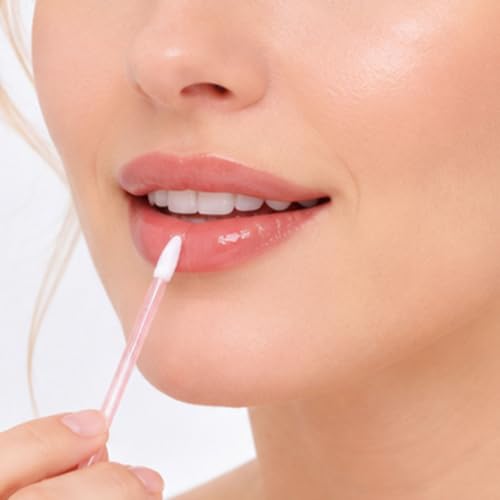 G2PLUS 100PCS Disposable Lip Gloss Applicators with Pink Crystal Handles