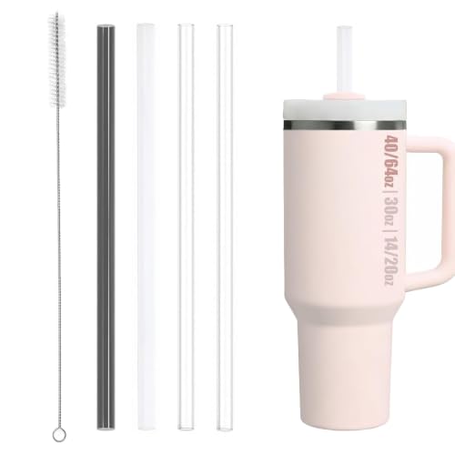 MOLOVA Reusable Replacement Straws for Stanley Cup 4-Pack BPA-Free