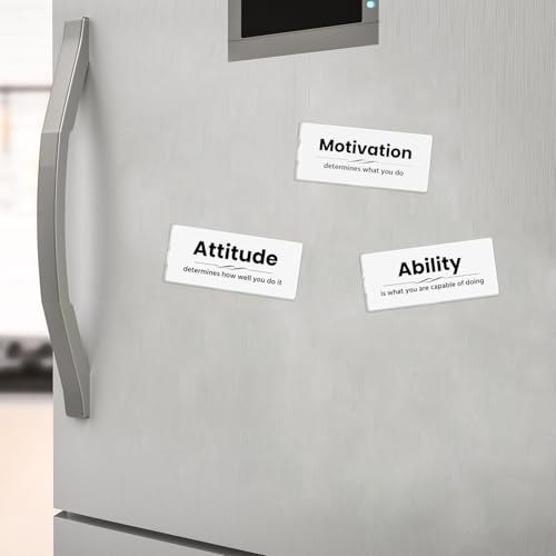 Inspirational Quote Fridge Magnets 3-Pack - Positive Affirmation Acrylic Locker Decor
