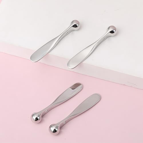 Ymapinc 4-Pack Metal Eye Cream Applicator Tool, Dual Head Facial Roller