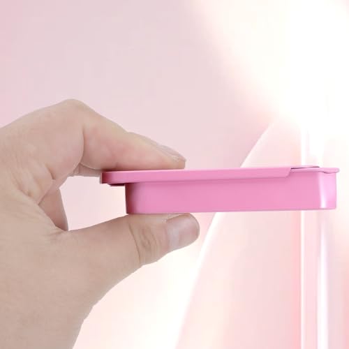 2 Pack Portable Dental Floss Holder Refillable Pink Tinplate Case