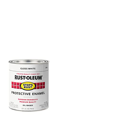 Rust-Oleum Stops Rust Protective Enamel Paint, Gloss White, 32oz (4 Pack)