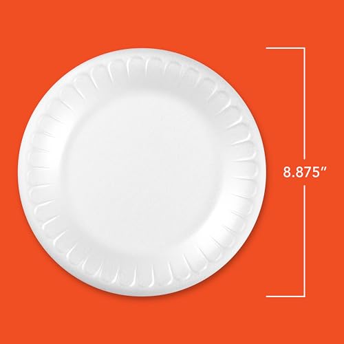 Hefty 9-Inch Soak Proof Disposable Foam Plates - 45 Pack