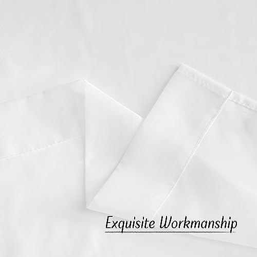 NICETOWN Ivory Sheer Curtains 108 Inches Long, Grommet Top Voile Panels - 2 Pack