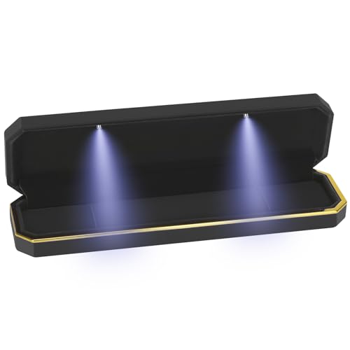 Luxury LED Jewelry Box with Velvet Interior - Necklace Organizer