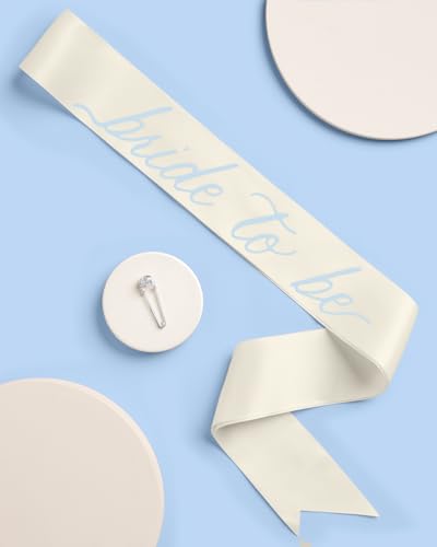 xo, Fetti Bride To Be Sash - Ivory Satin Bachelorette Accessory