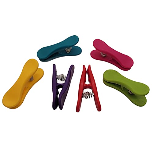 Handy Housewares 6-Piece Colorful Bag Clip Set for Food & Crafts