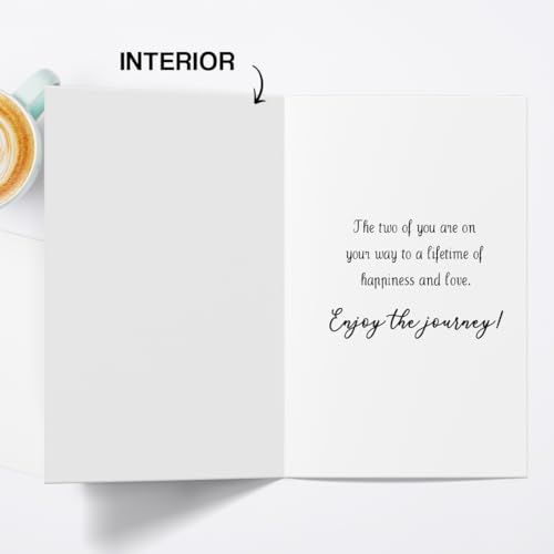Exquisite Wedding Engagement Card with Envelope | 8x5.3 Inch