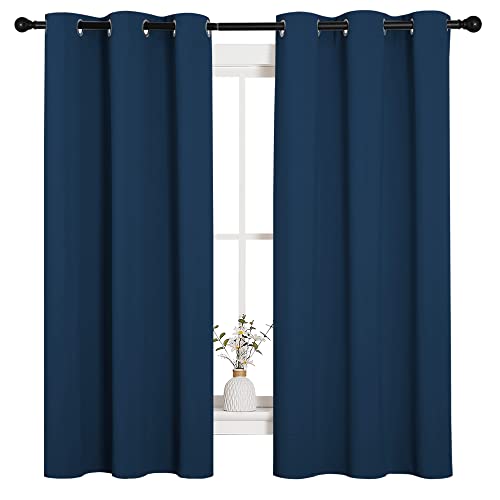 Moroccan Blue Blackout Curtains - 42"W x 63"L, 2 Panels