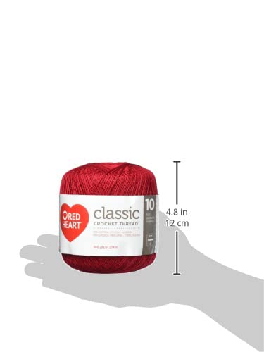 Red Heart Classic Crochet Thread Size 10 - Victory Red, 350yd