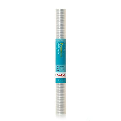 Con-Tact Premium Non-Adhesive Shelf & Drawer Liner, 20" x 4' Ribbed Clear