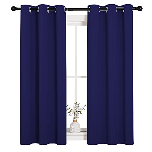 NICETOWN Royal Blue Blackout Curtain Panels, 34x54-Inch, Energy Saving
