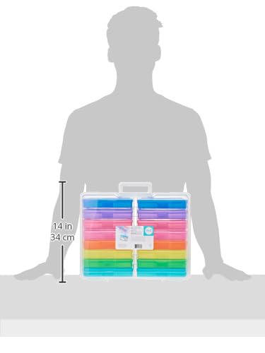 We R Craft & Photo Translucent Plastic Storage-15"X12"X5", W/16 Mini Cases