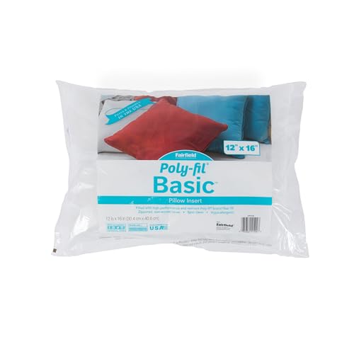 Fairfield Poly-Fil Basic Pillow Inserts - 12" x 16" Decorative Pillows
