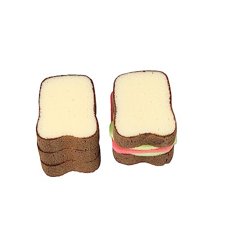 Leadigol Toast-Shaped Kitchen Sponges - Scratch-Free Dishwashing & Cleaning, Pack of 3