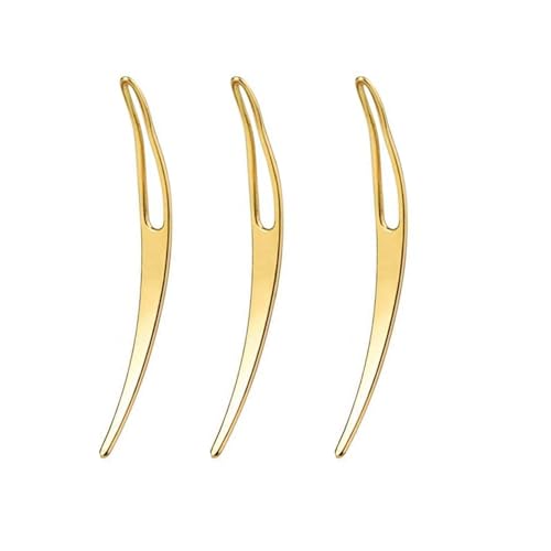 Townus 3pcs Interlocking Dreadlock Tools for Sisterlocks Hair Maintenance Gold