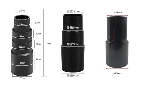 Velodi Vacuum Cleaner Hose Connectors - 3 Sizes, Durable Plastic Adapter Fittings
