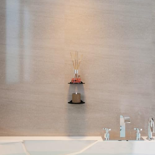 Aluminum Alloy Floating Shelf - 4.7 Inch Black Wall Shelf