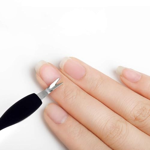 3-Pack Cuticle Trimmer and Pusher with Gentle Rubber Tip for Nails