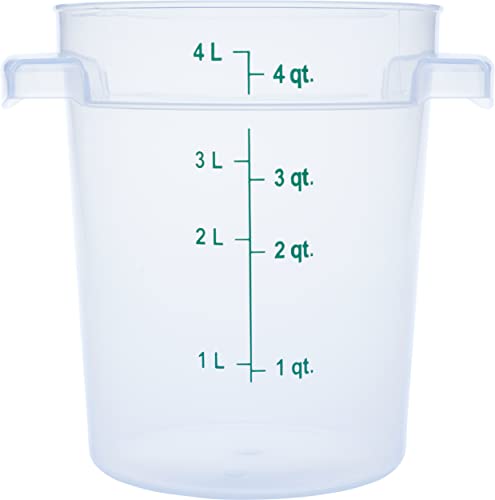 Carlisle Storplus 4 Quart Round Food Storage Container, 12-Pack