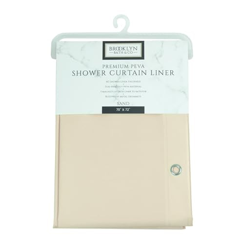 Home Expressions Premium PEVA Shower Curtain Liner - Beige, 70x72 Inches