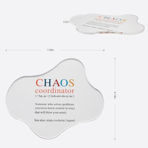 Chaos Coordinator Acrylic Coasters - Funny Desk Accessories